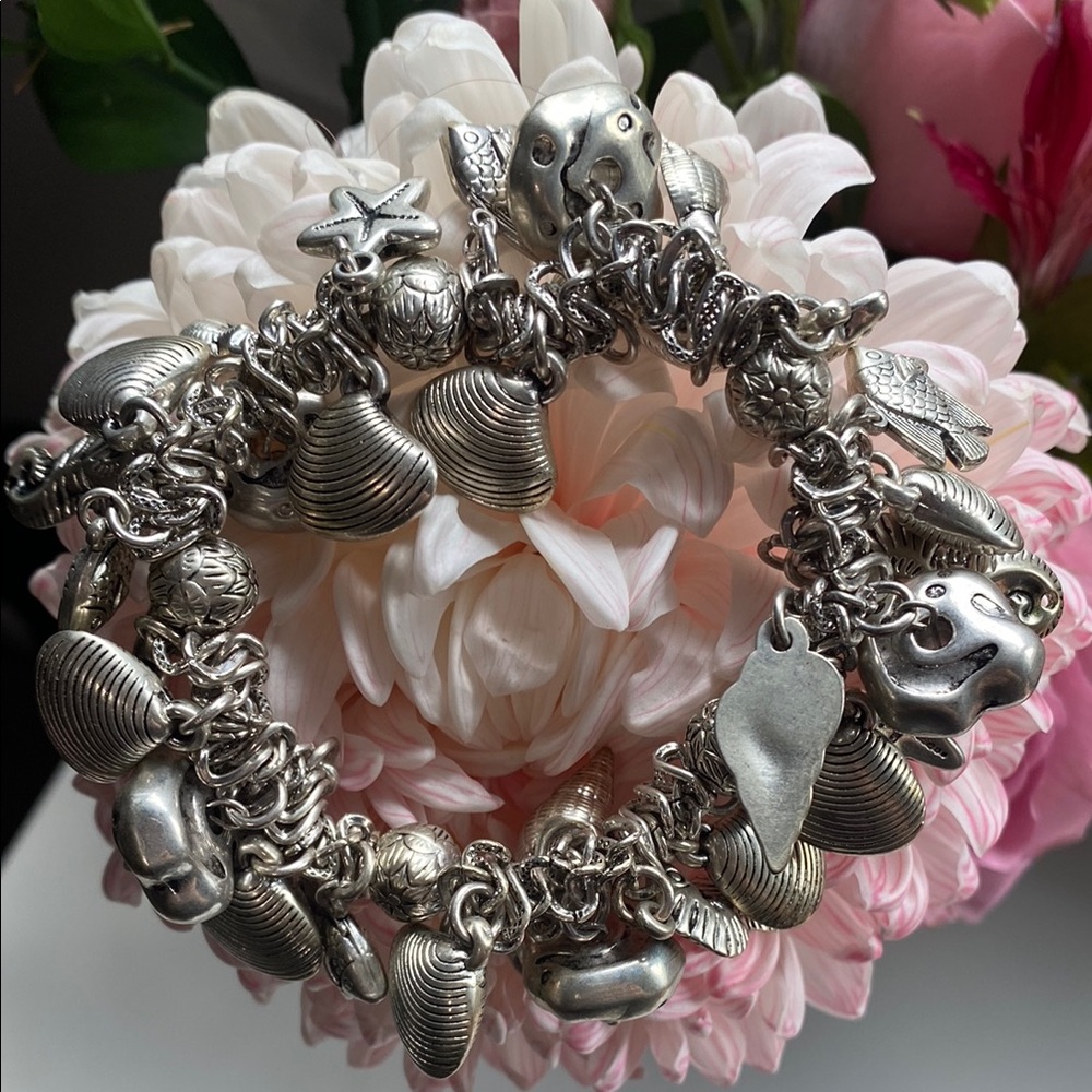 Silver-tone Charm Bracelet!  EUC.